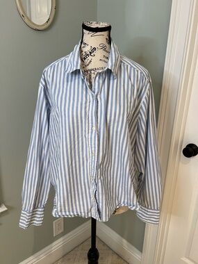 Free Assembly Blue & White Striped Button Down Shirt |SZ XL|Excellent Condition